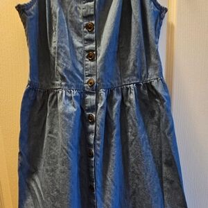 Japna Blue A-Line Scoop Neck Casual Dress